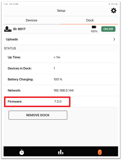 How to Check Vector Dock Firmware Version Vector Core
