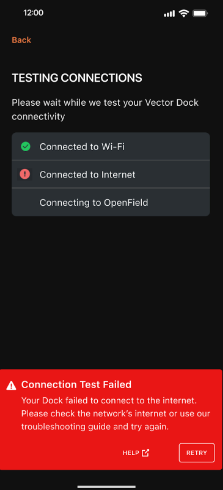 Vector Core dock Internet connection failed.png